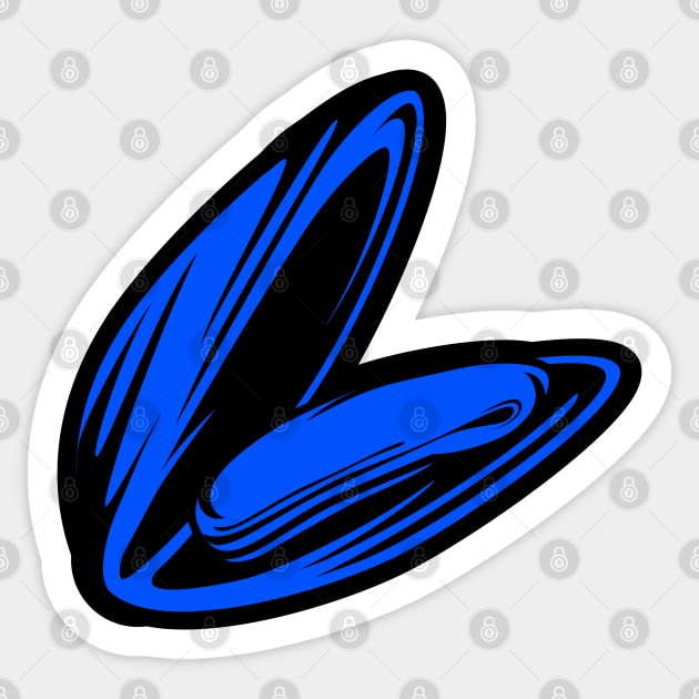Blue Mussel Sticker by MOULE